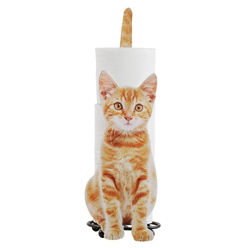 

Toilet Paper Towel Holder Cat Shape Bathroom Toilet Paper Storage Rack Gift for Cat Lovers Toilet Roll Holder Stand