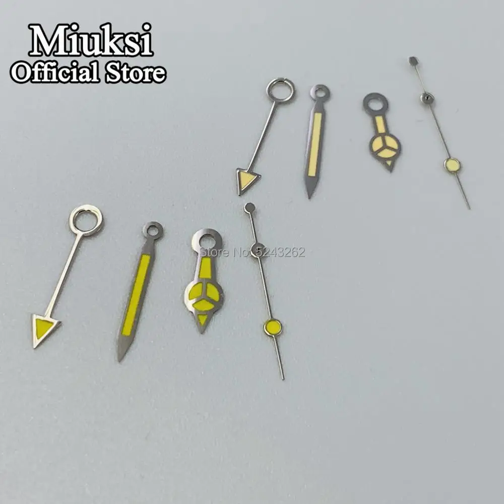 Miuksi Желтые часы GMT зеленые светящиеся руки Miyota 8215 8205 821A Mingzhu DG 2813 3804 движение |