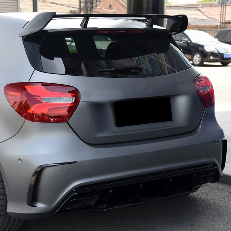 1Pair Car Black Abs Rear Bumper Splitter Spoilers Canard for Mercedes Benz W176 A200 A250 A45 Amg 2013-2016 | Автомобили и