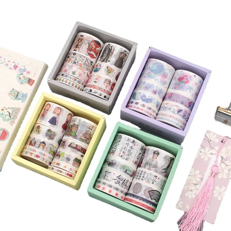 10 рулонов стая декоративная Маскировочная клейкая лента для рукоделия и