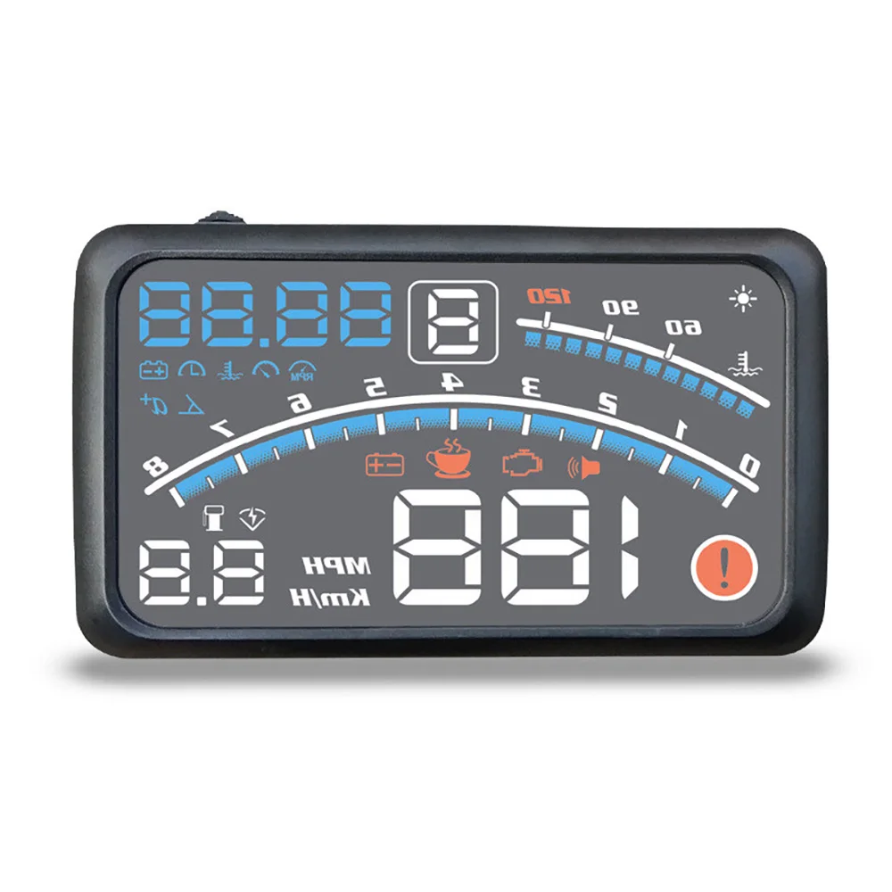 

5.5" Car HUD Head Up Display Car OBD2 II EUOBD Overspeed Warning System Projector Windshield Auto Electronic Voltage Alarm Gauge