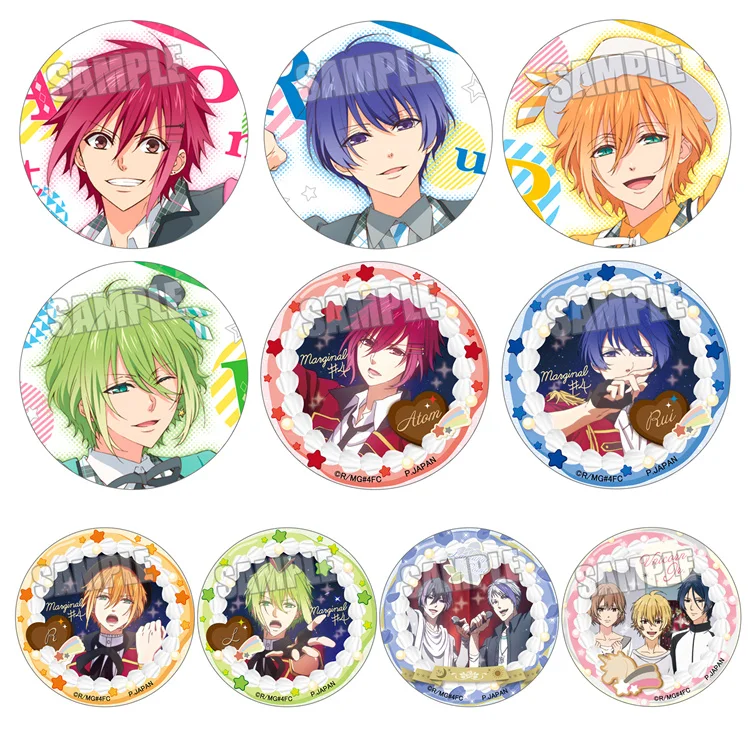 

MARGINAL 4 virtual idol cartoon badge 58mm Metal Brooch Round Icons