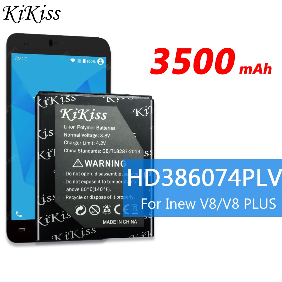 Мощный аккумулятор 3500 мАч Замена батареи сотового телефона для Inew V8 / PLUS HD386074PLV +