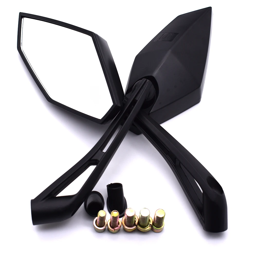 Черные мотоциклетные зеркала заднего вида Универсальное Зеркало 8 мм 10 для Honda