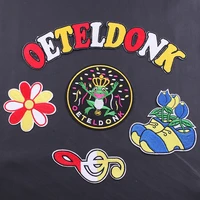 5pc oeteldonk emblem iron on patches for clothing ironing applications diy carnival iron on letter appliques patches for jackets