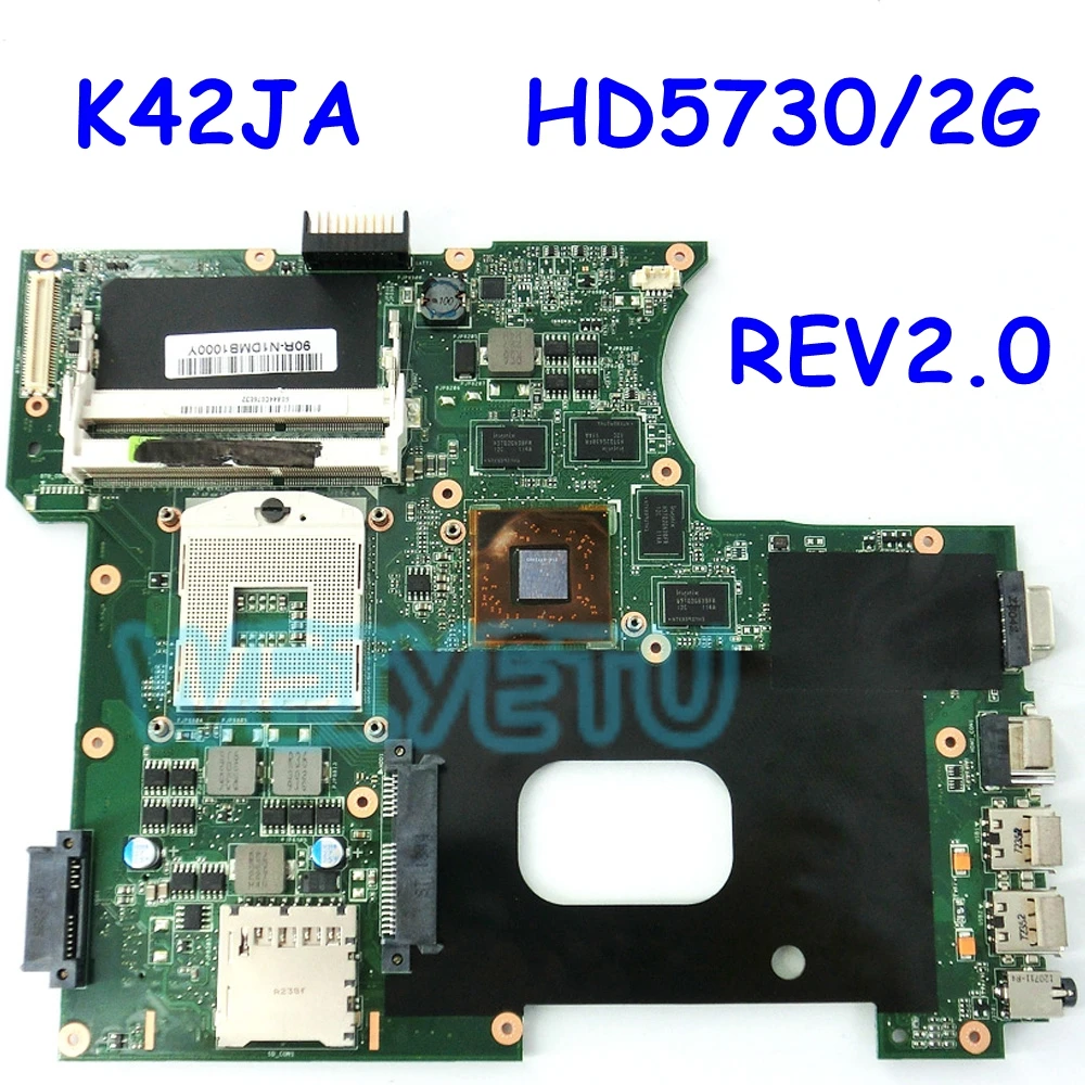 K42JA HD6570M 2 Гб материнская плата для ноутбука ASUS A42J K42J X42J A40J K42JR K42JP HM55 REV2.0 |