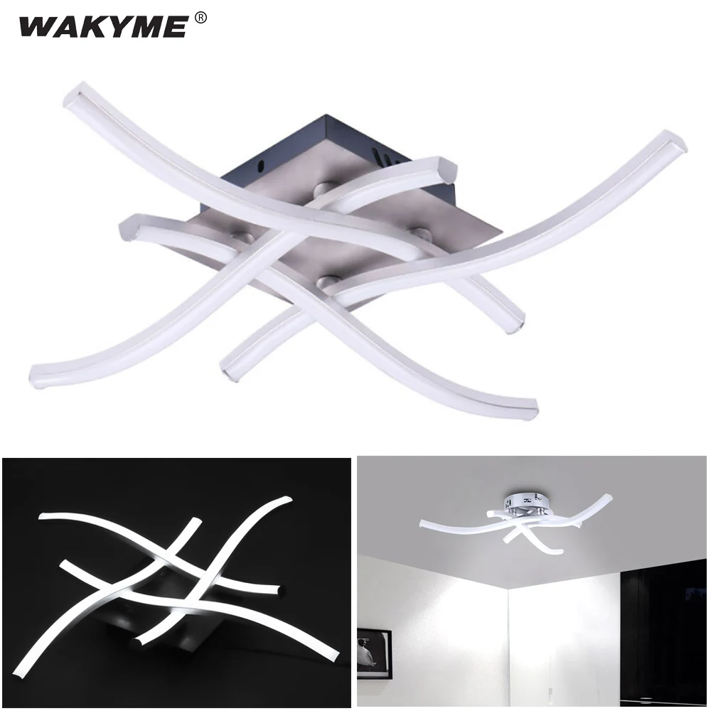 

Modern LED Ceiling Light 18W 24W Ceiling Lamps Aluminium Forked Shaped Lighting for Home Decor Dinning Bedroom Living Room