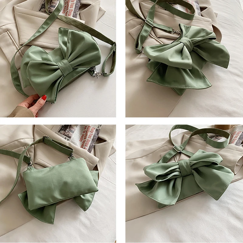 Дизайн Бант из нейлона маленькая сумка через плечо сумки для Для женщин 2021 новые