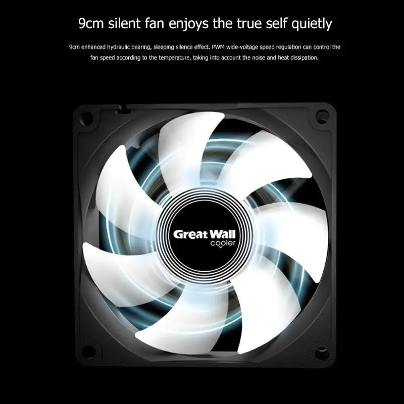 Great Wall G400 Dual Tower 4 тепловые трубы Mute ARGB Настольный ПК cpu кулер вентилятор