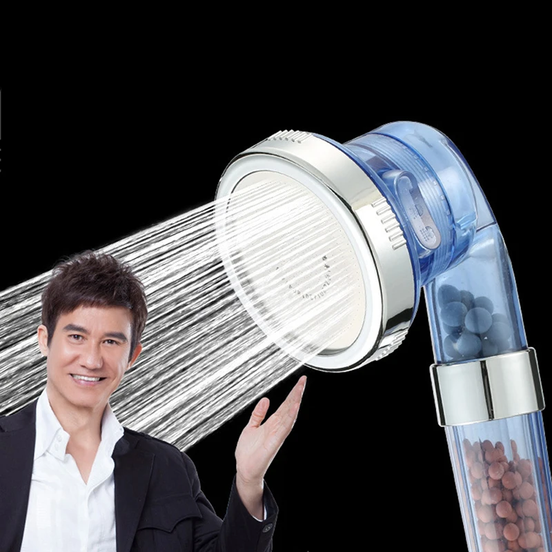 

Shower Head 300% Turbo Pressure 40% Water Saving Laser Ionic 3 Filters New