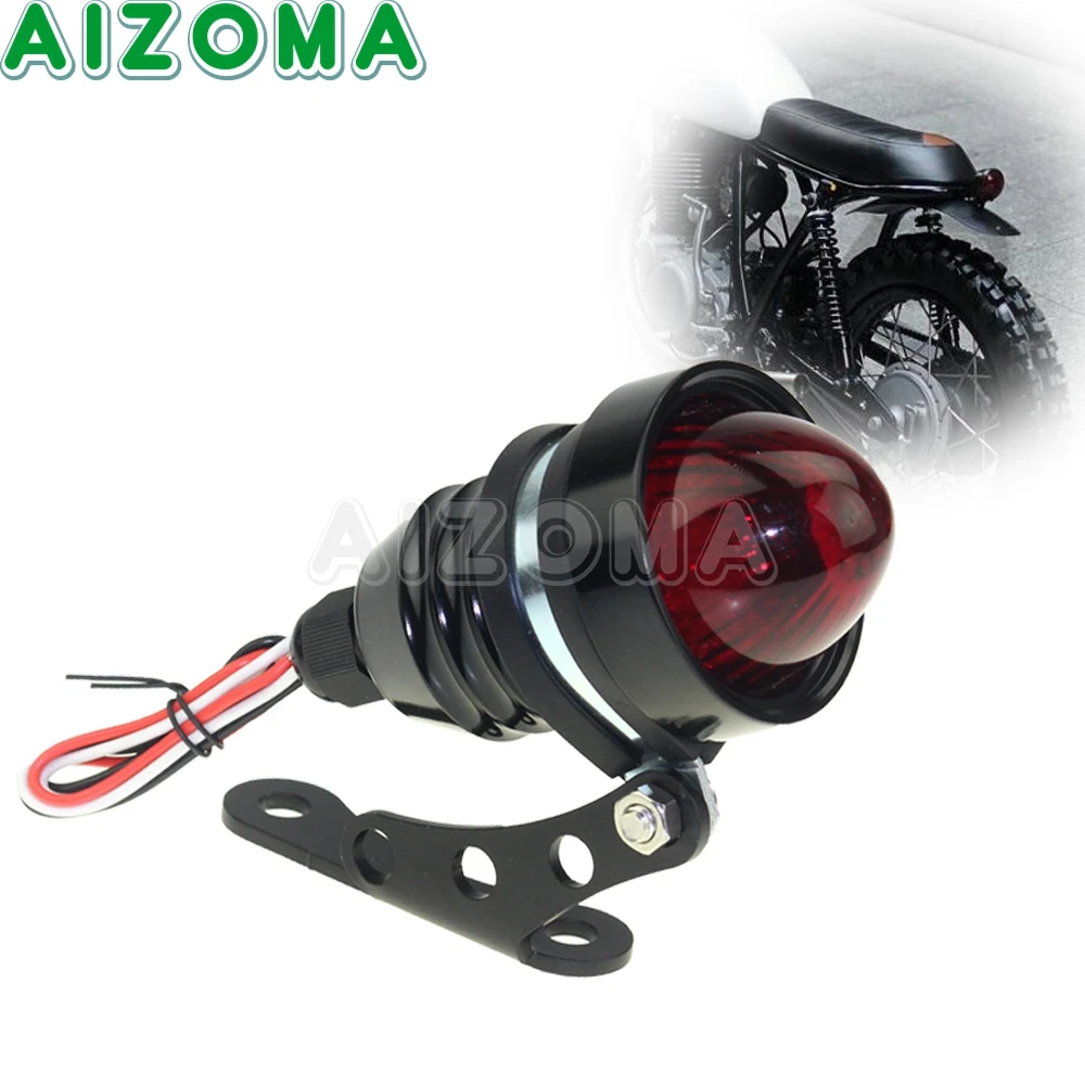 

Motorcycle Universal Stop Brake Light Indicator TailLight Motorbike Red Lens LED Tail Lamp Light For Yamaha Scrambler Bobber