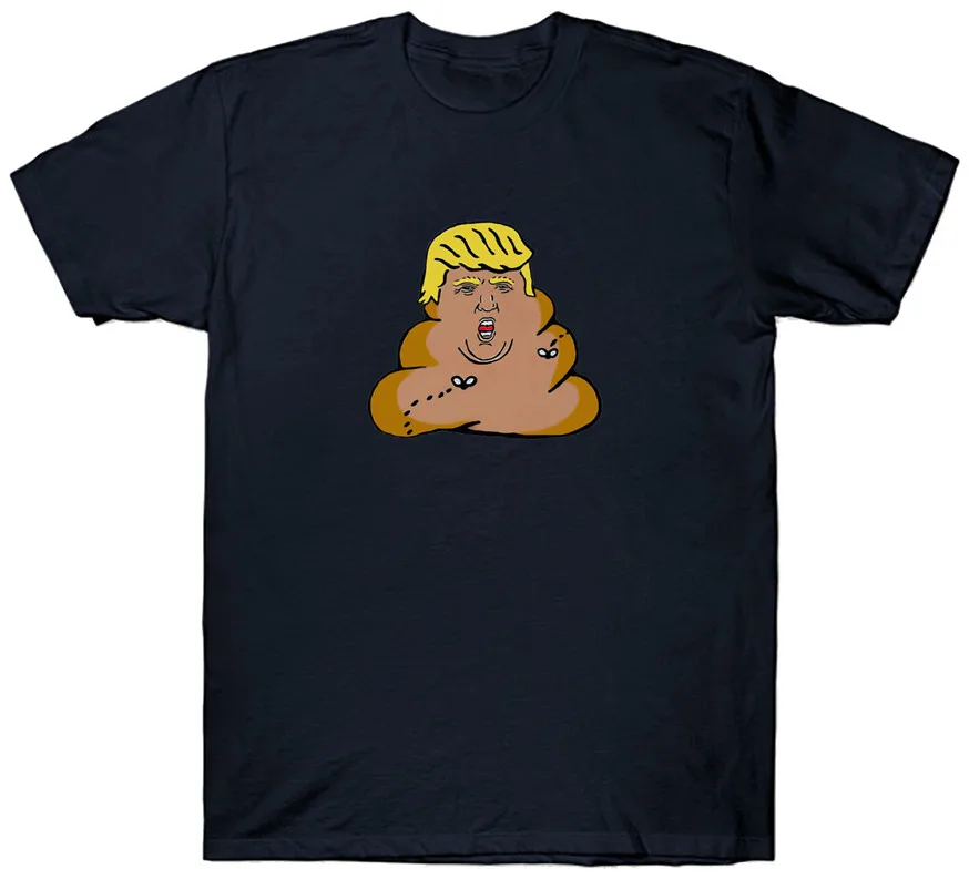 Дональд Трамп футболка Poo Dump Забавный слоган шутка каламбур подарок на день
