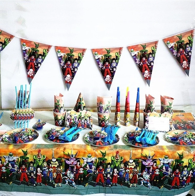 Dragon Ball Z тема украшения набор воздушных шариков с детское платье для дня рождения