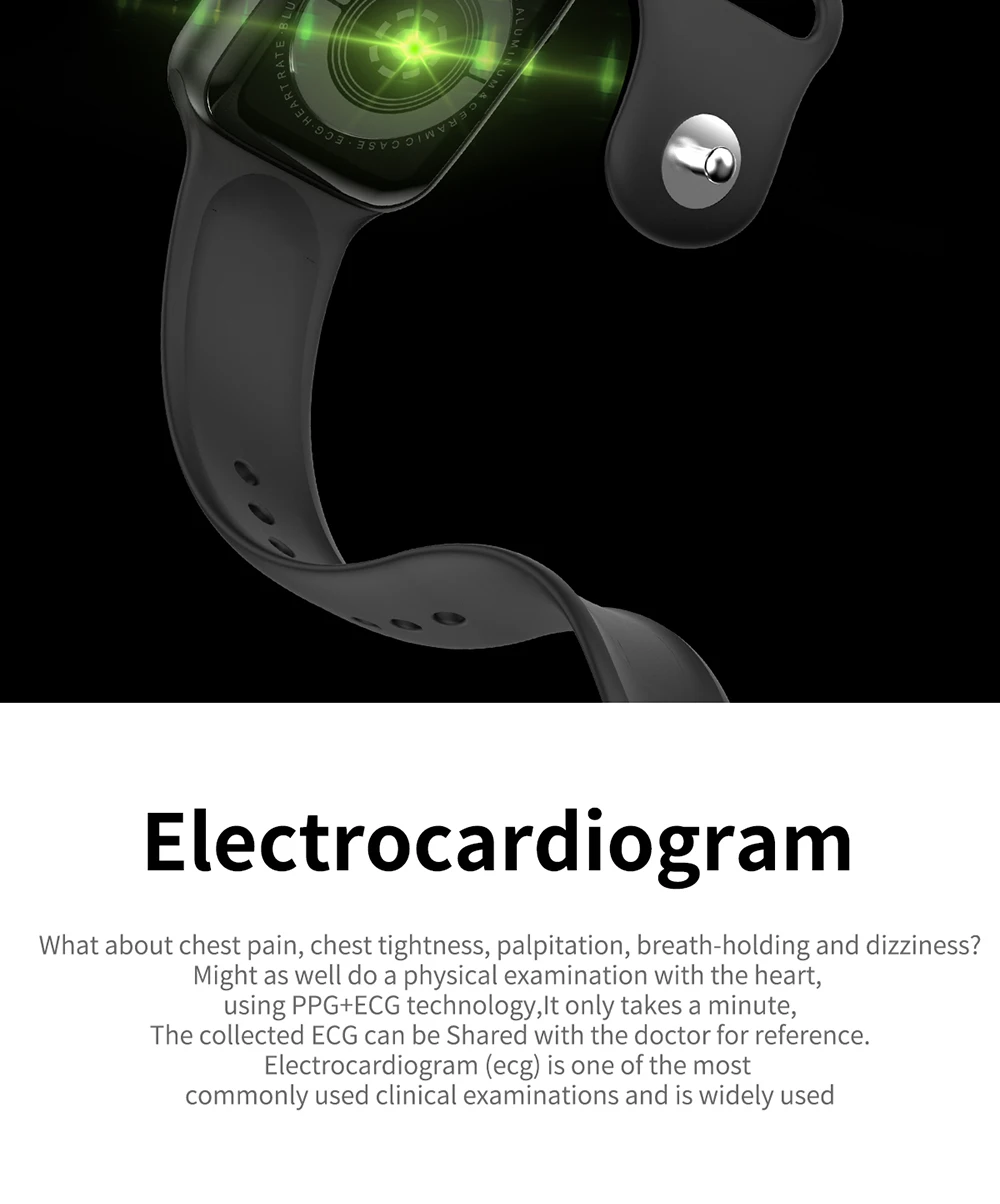 2019 ECG Monitor Smart Watch Health Tracker MTK2502D Bluetooth Notification Call Smartwatch Wristwatch for Samsung Xiaomi IOS |