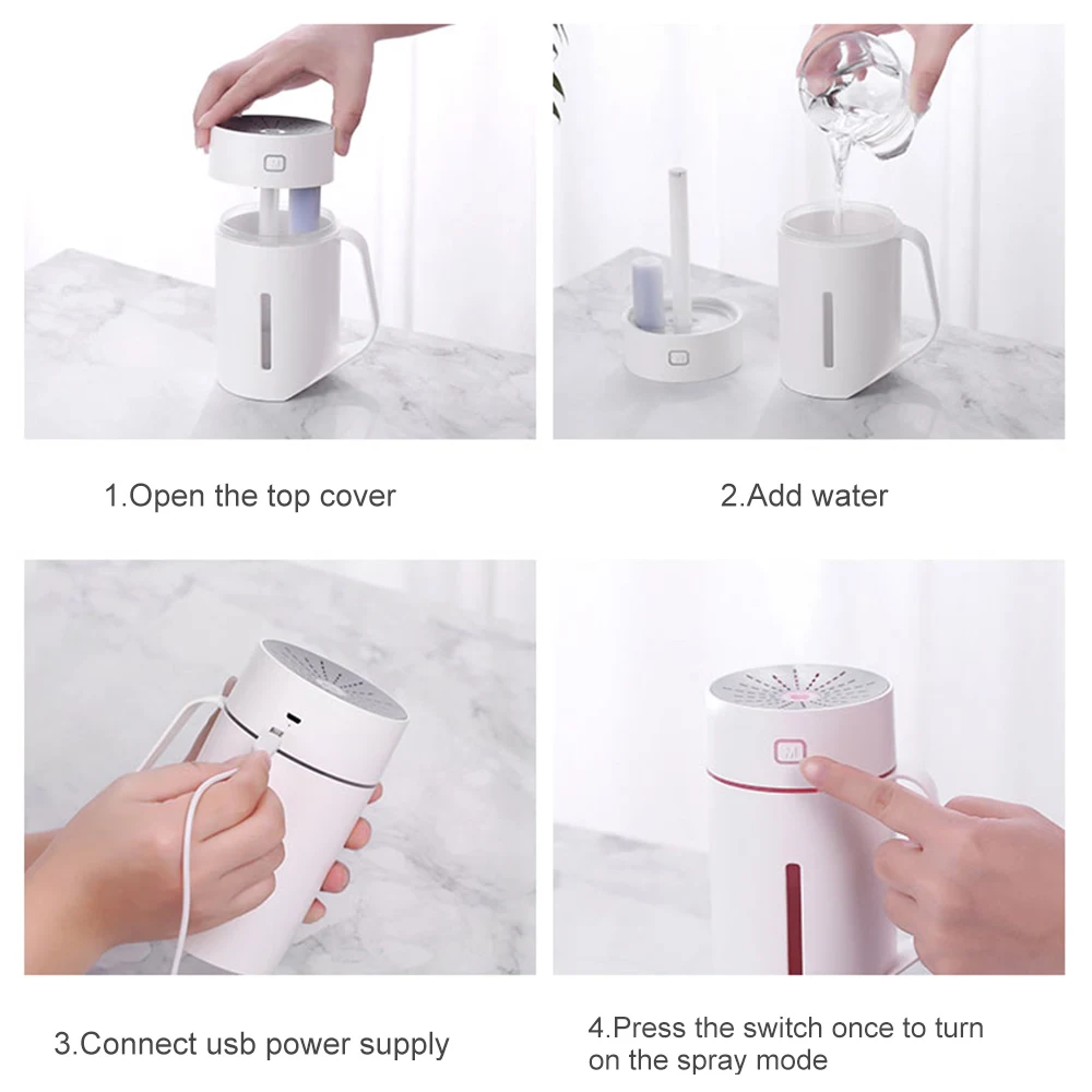 Мини Арома диффузор 300 мл увлажнитель воздуха портативный USB Встроенный 500мА