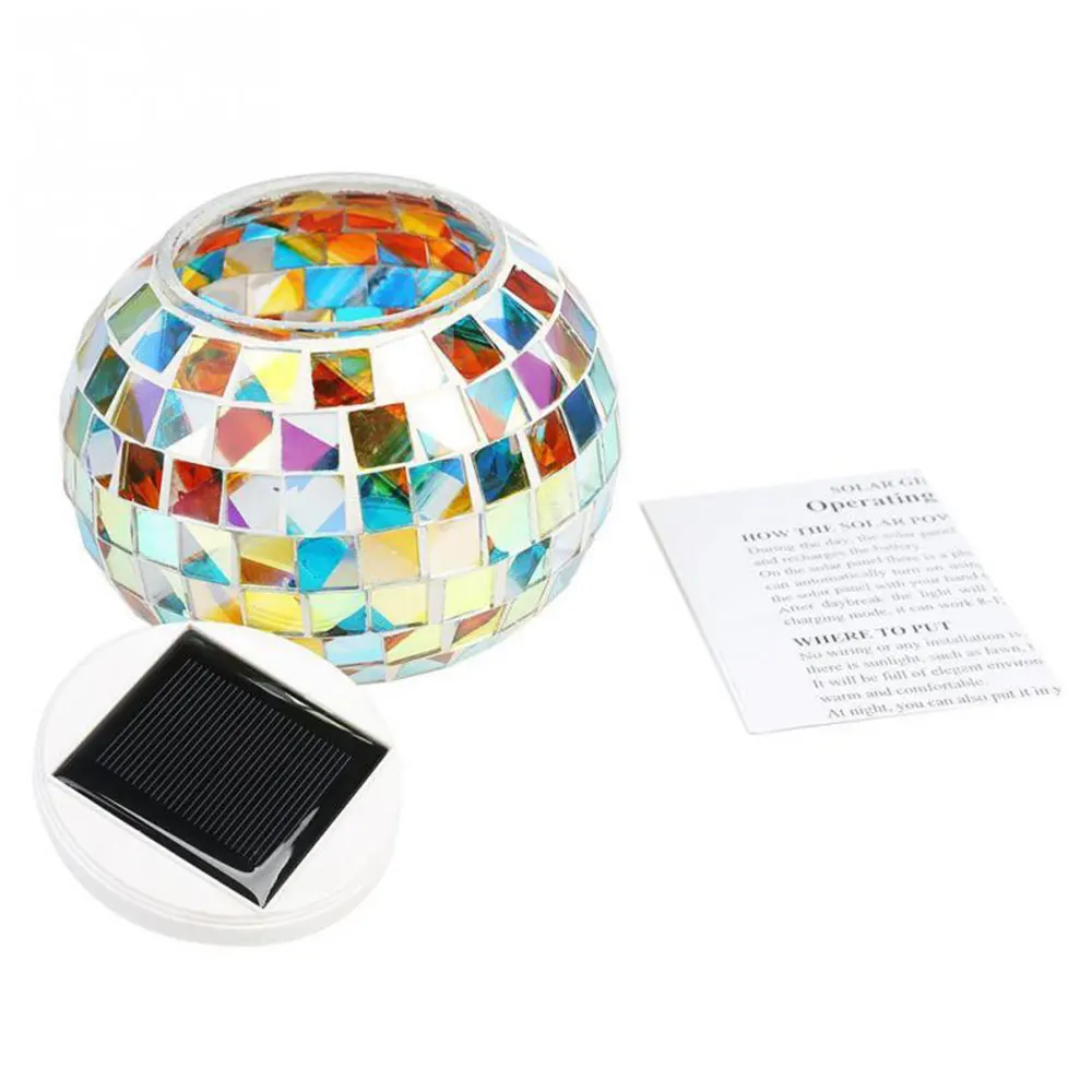 

20W LED Light Glass Color Changing Light Outdoor Solar Power Ball Garden Stake Color Changing Lawn