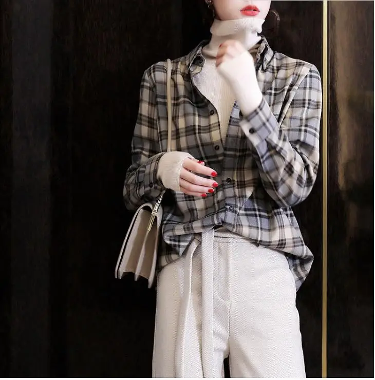 Новинка Сезон весна лето осень Лидер продаж Женские модные повседневные рубашки