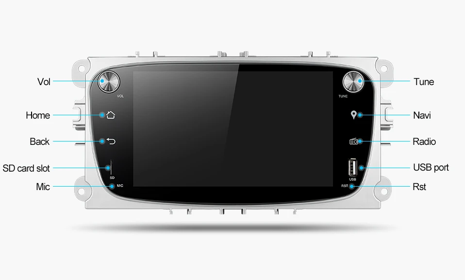 Uniway ALFKS7071 2G+ 32G android 8,1 автомобильный dvd для focus ford mondeo ford kuga ford S-MAX c-maxcar радио