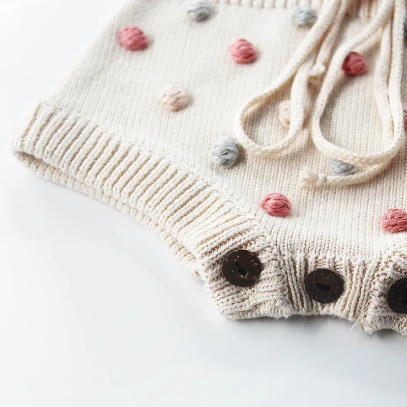 

Baby Bodysuits Autumn New Baby Boys Clothes Handmade Hair Ball Toddler Girls Bodysuits Knit Bodysuits Baby Girl Clothes