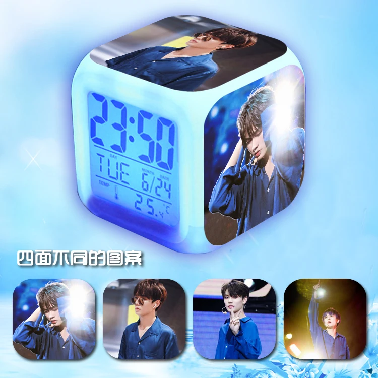 Стажер Idol Lin Yanjun Chen Linong Cai Xukun такой же бесшумный светодиодный Будильник Декор для