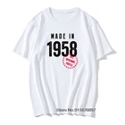 Футболка в ретро стиле, сделанная в 1958 году, футболка для рожденных 63 лет, подарок на день рождения, винтажные хлопковые футболки с круглым вырезом для мужчин, 63 года, для мужа, Grandad