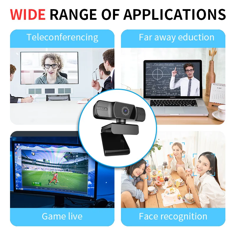 

Webcam 1080P HD Web Camera Built-in Microphone Rotatable Cameras for Live Broadcast Video Calling Conference Work Camara Web Cam