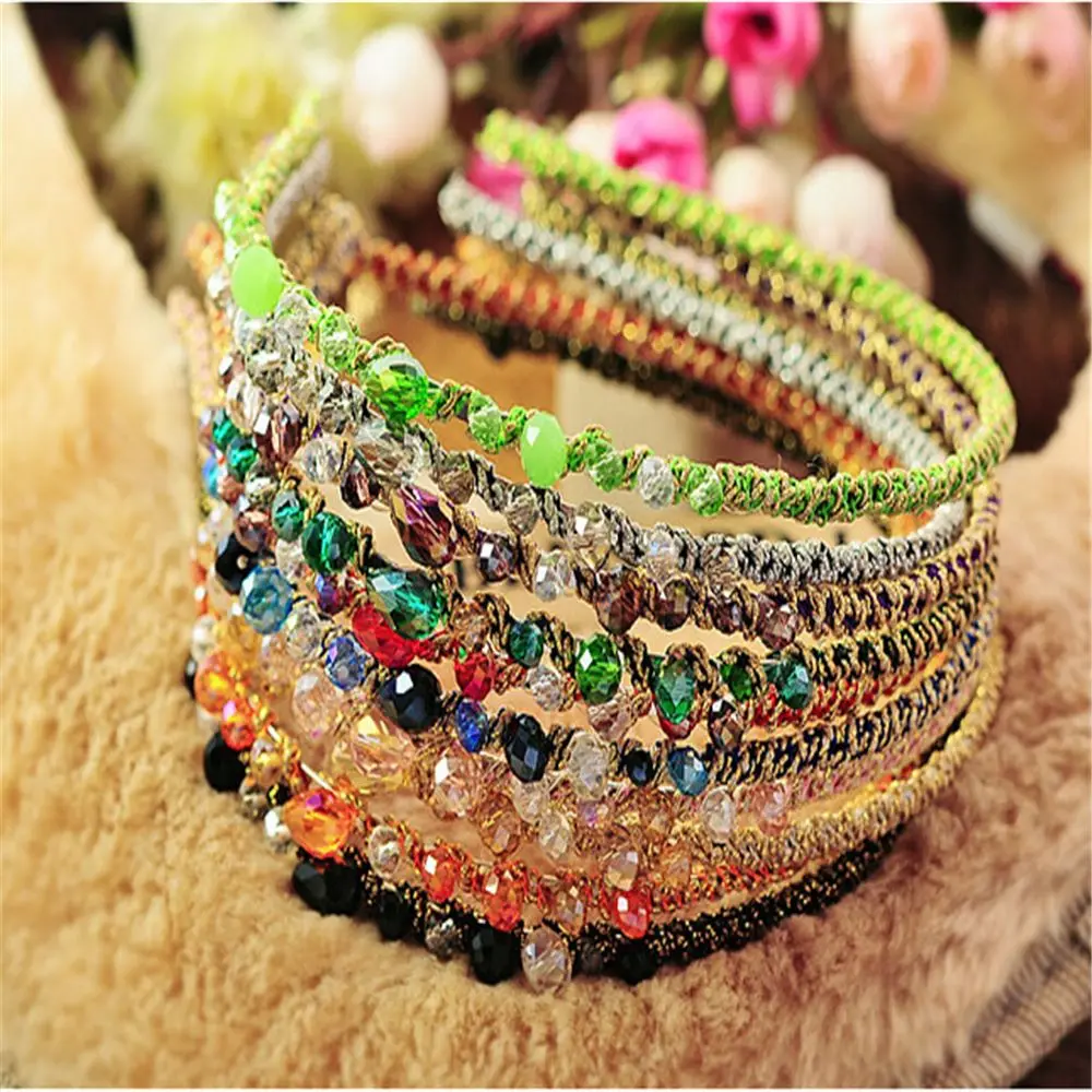 1 шт. Женская металлическая повязка на голову с кристаллами |