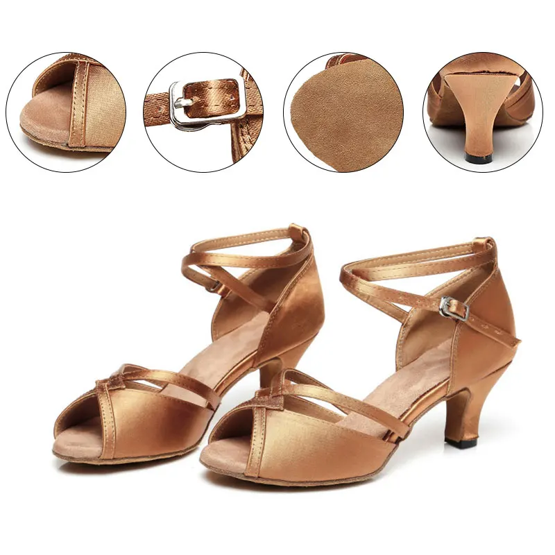 HIPPOSEUS New Women Dance-Shoes Girls Latin Ballroom Modern Dance Shoes Ladies Salsa Tango Female Soft Sole Party Dancing Shoes