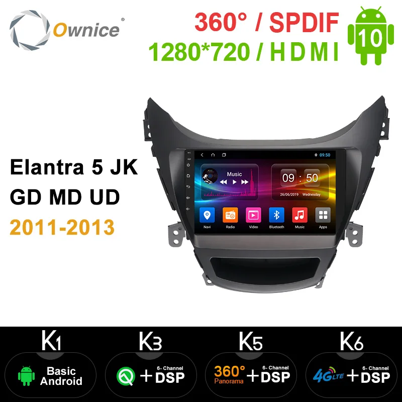 Ownice K5 K6 Android 10 0 8 core автомобильный DVD GPS радио для Hyundai Elantra 5 JK GD MD UD 2011 2013 2014 2015 4