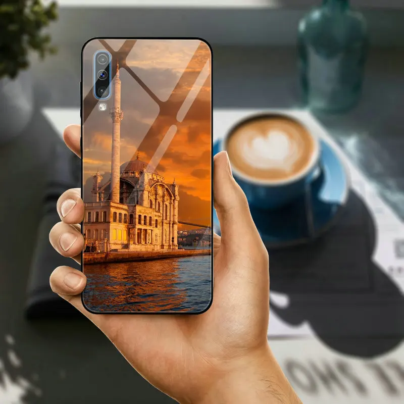 Чехол из закаленного стекла для Samsung Galaxy A6 A8 A9 A10 A20 A30 A40 A50 A70 A80 A90 S8 S9 S10 плюс Турция