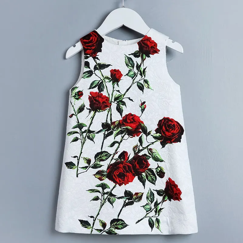 AW220 Детские летние платья; Новинка года; Детские праздничные платья без рукавов в европейском и американском стиле; платье для девочек 14 лет - Цвет: AW220