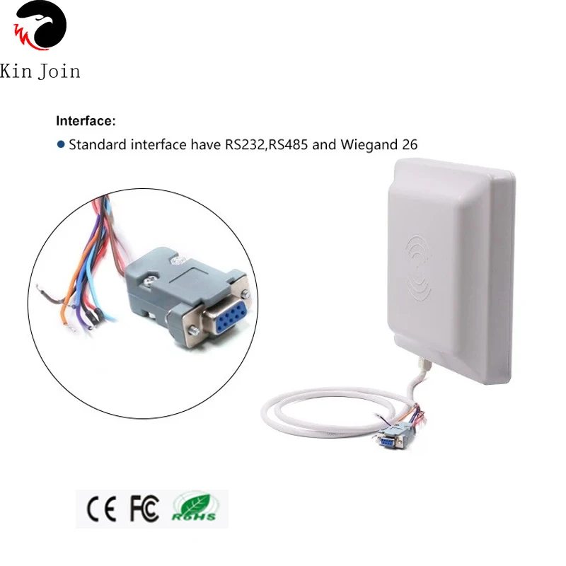 

UHF RFID Reader 6m Long Range Reader Integrated Antenna RS232/485 Wiegand with Free SDK FCC Approved +3pcs Uhf Rfid Card Sample