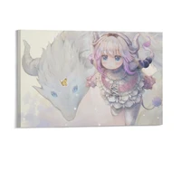 wall art miss kobayashis dragon maid poster hd printed kannakamui canvas painting home decor bedroom anime cute pictures framed