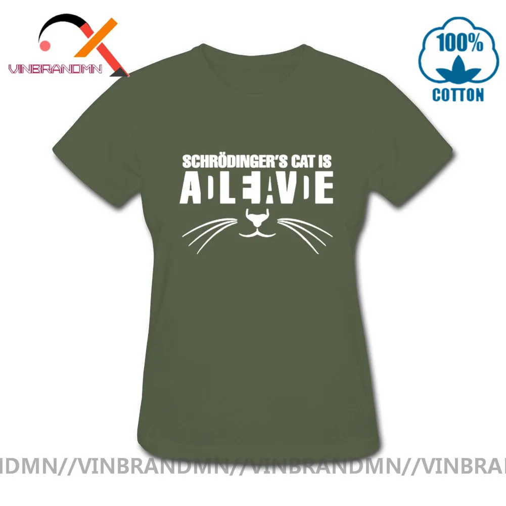 Футболка френкен с надписью Кот мертвый я Шредингер Забавные футболки в стиле