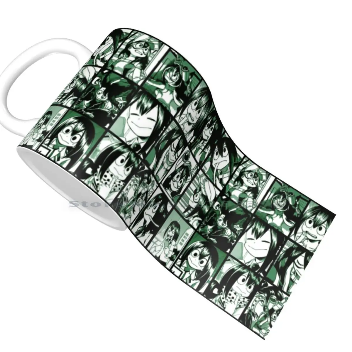 Керамические кружки Tsuyu Asui коллаж цветная версия кофейные чашки кружка для