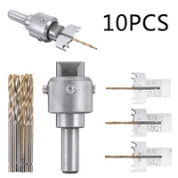 10pcs wood buddha bead maker drill bit wood beads rings milling cutter 161820mm blades c shaped carbide cutters with 2 0 drill