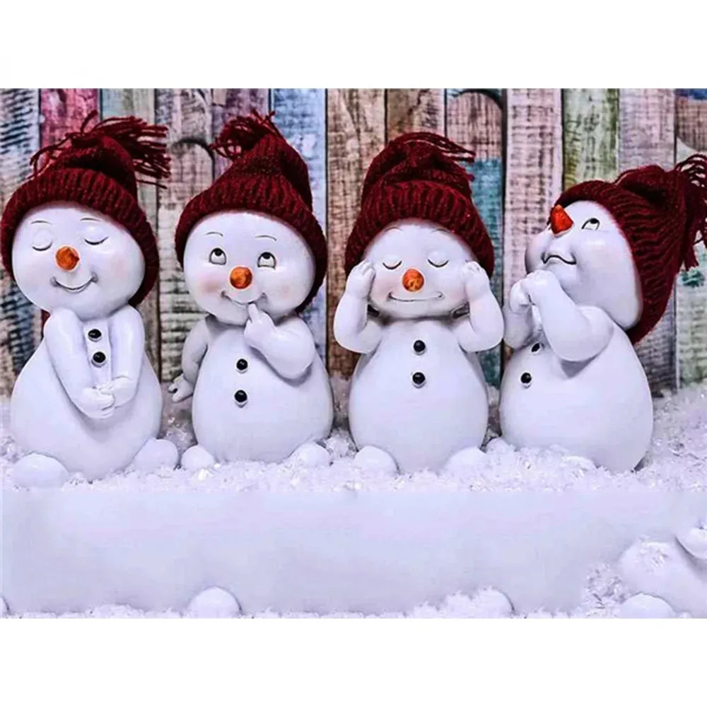 

5D Diamond Painting Snowman Full Square Art Rhinestone DIY Diamond Embroidery Winter Cartoon Handicraft Christmas Gift