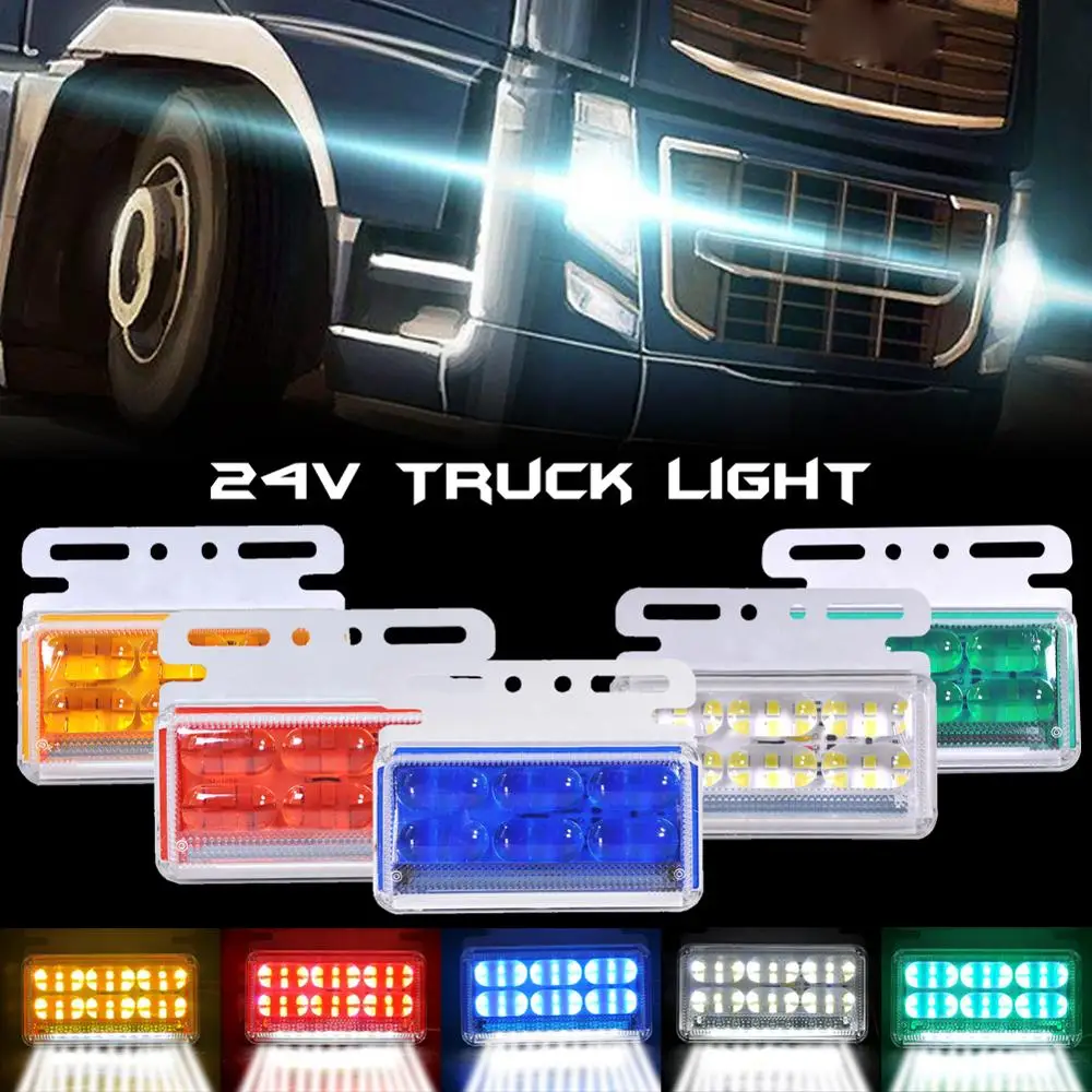 

1Pc 24V 5D Colorful 37 LED Side Marker Lights Car External Lights Warning Multi Tail Light Auto Trailer Truck Lorry Signal Lamp