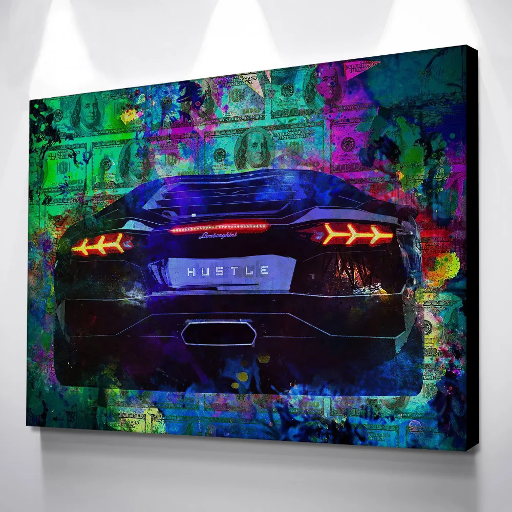 Картина настенные художественные плакаты спортивные автомобили задние и