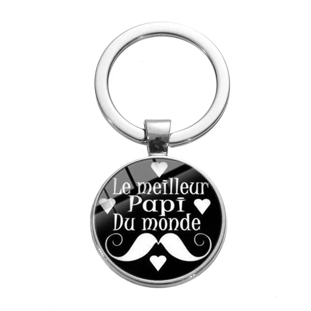 Style 10 SONGDA Super Mamie Super Papy брелок посеребренный стеклянный кабошон ручной работы брелок для родителей лучшие подарки для бабушек и дедушек - Цвет: Style 10