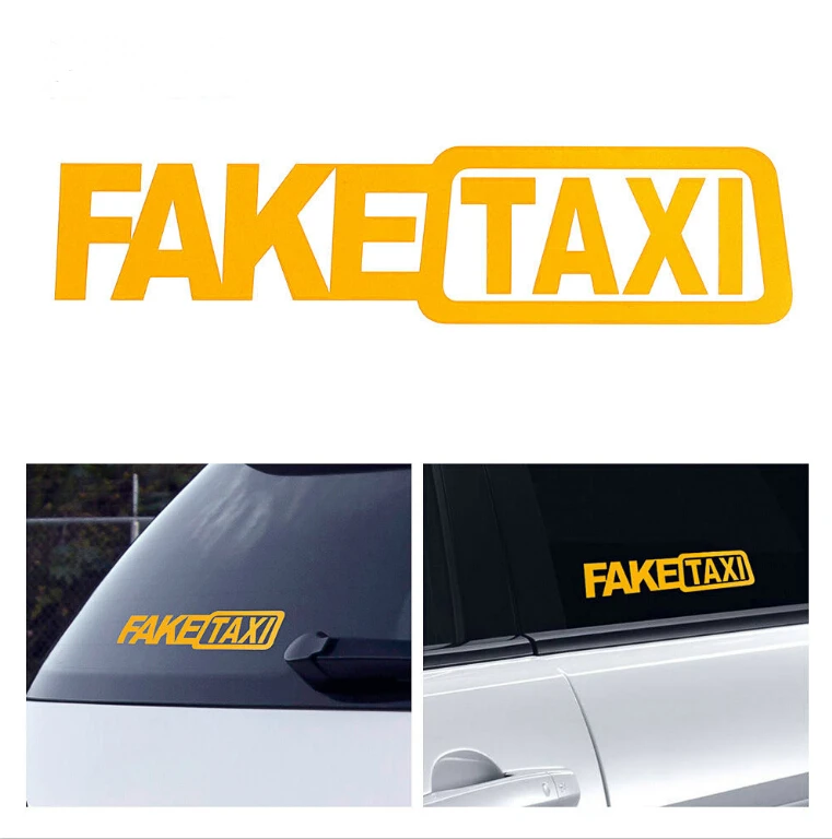 Забавная поддельная Автомобильная наклейка для такси FakeTaxi самоклеящаяся