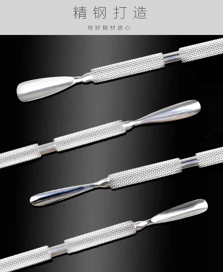 Fashion Design Double Head Stainless Steel Cuticle Nail Pusher Manicure Tool Dead Skin Push For Women Men Hot Sale | Красота и