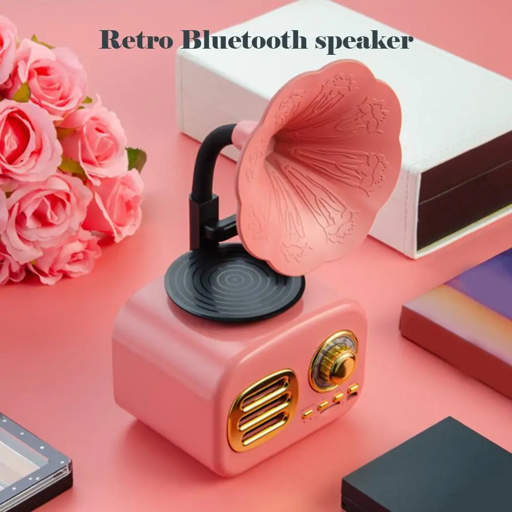 Ретро беспроводной динамик креативный подарок мини открытый сабвуфер мобильный