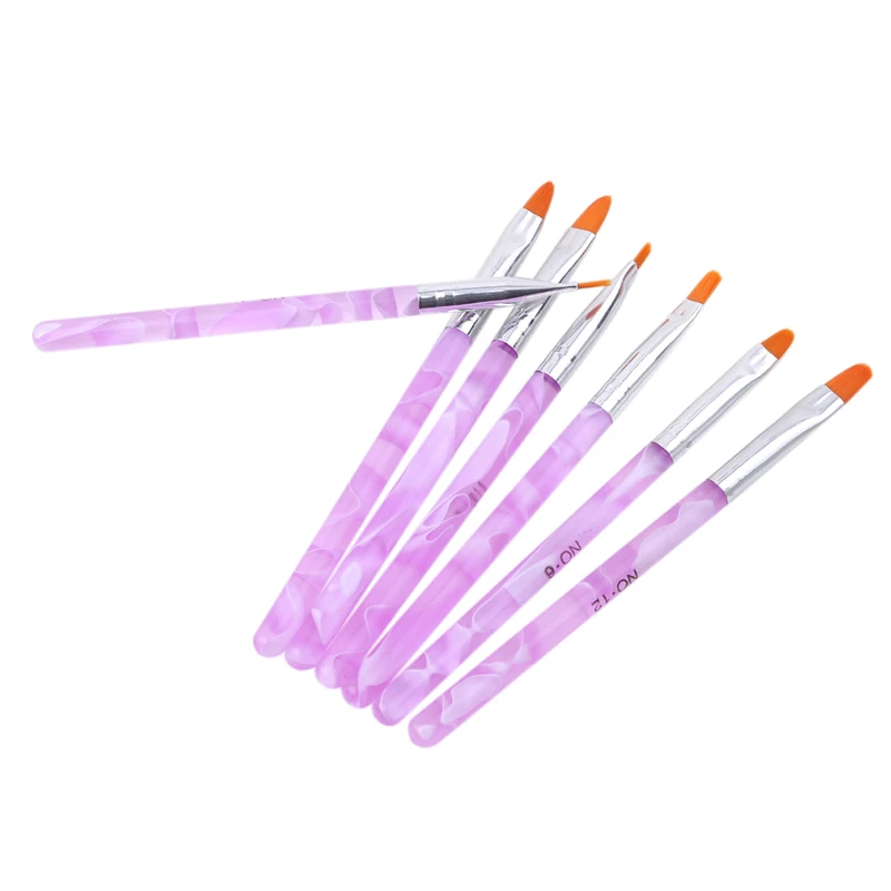 7 шт./компл. сделай сам инструменты для ногтей Новая мода плоский УФ-гель