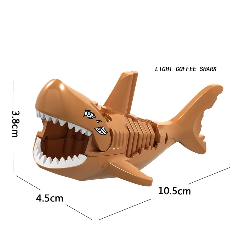 

Sharks Building Blocks Brick Horse Crocodile Gorilla Tiger Kids Toys Animal Lockings Figures Assemble