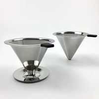 v60 stainless steel coffee filter with base filter free filter holder reusable coffee filter dripper drip coffee basket