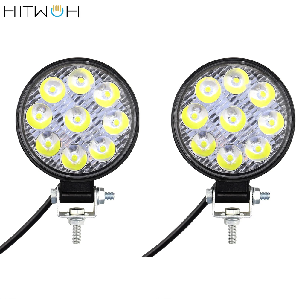 Мини точечный светодиодный светильник 27 Вт 2 шт. рабочий 24 в 12 В для внедорожников