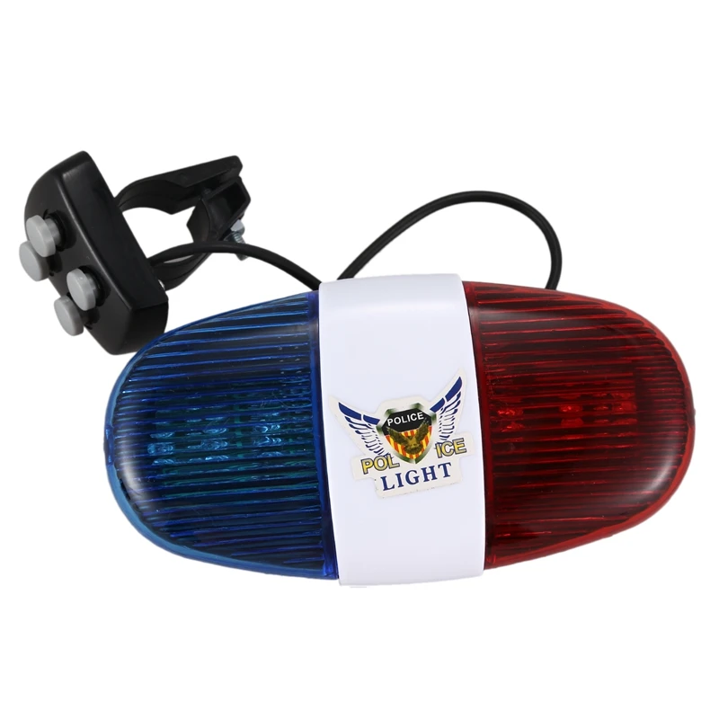 Bicycle Cycling 4 Tones 6 LED Electronic Warning Lights Siren Horn Beeper Bell |