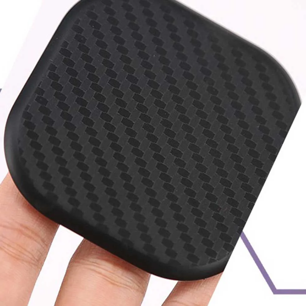 

2PCS Cups Mat Black Water Cups Mat Non-Slip Durable High Quality Square