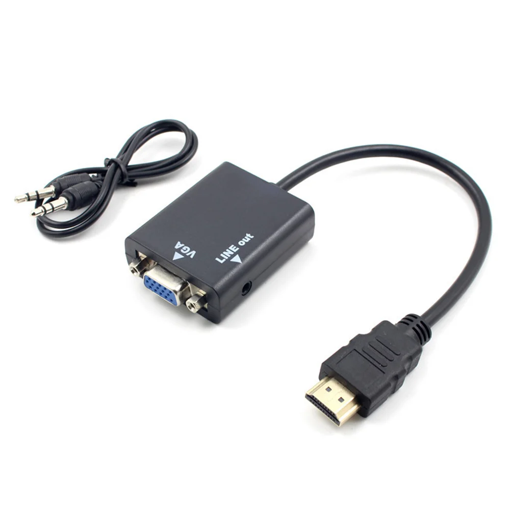 Цифровой адаптер HDMI VGA цифровой аналоговый конвертер кабель|Кабели HDMI| |